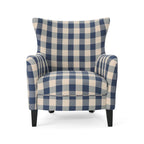 Modern Retro 30.25  High Back Upholstered Arm Chair with Wood Legs for Living Room