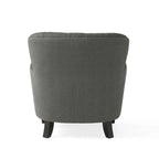 Modern 32.5  Upholstered Club Chair with Ottoman Set amd Nailheads for Living Room