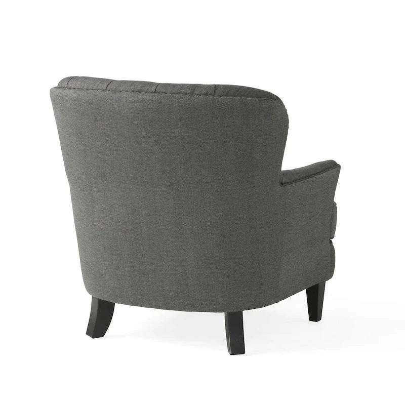 Modern 32.5  Upholstered Club Chair with Ottoman Set amd Nailheads for Living Room