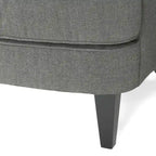 Modern 32.5  Upholstered Club Chair with Ottoman Set amd Nailheads for Living Room