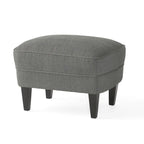 Modern 32.5  Upholstered Club Chair with Ottoman Set amd Nailheads for Living Room