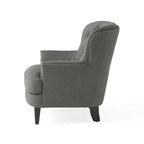 Modern 32.5  Upholstered Club Chair with Ottoman Set amd Nailheads for Living Room