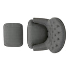 Modern 32.5  Upholstered Club Chair with Ottoman Set amd Nailheads for Living Room