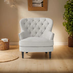 Modern 32.5  Upholstered Club Chair with Ottoman Set amd Nailheads for Living Room