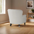 Modern 32.5  Upholstered Club Chair with Ottoman Set amd Nailheads for Living Room