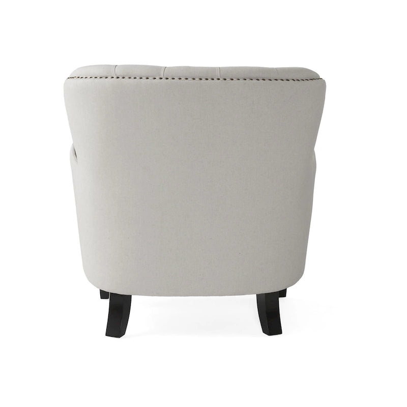 Modern 32.5  Upholstered Club Chair with Ottoman Set amd Nailheads for Living Room
