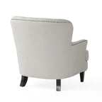 Modern 32.5  Upholstered Club Chair with Ottoman Set amd Nailheads for Living Room