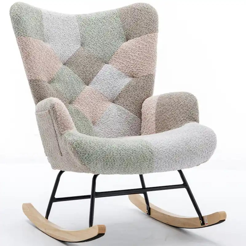 Multicolor Teddy 33.4  Rocking Chair with Glider