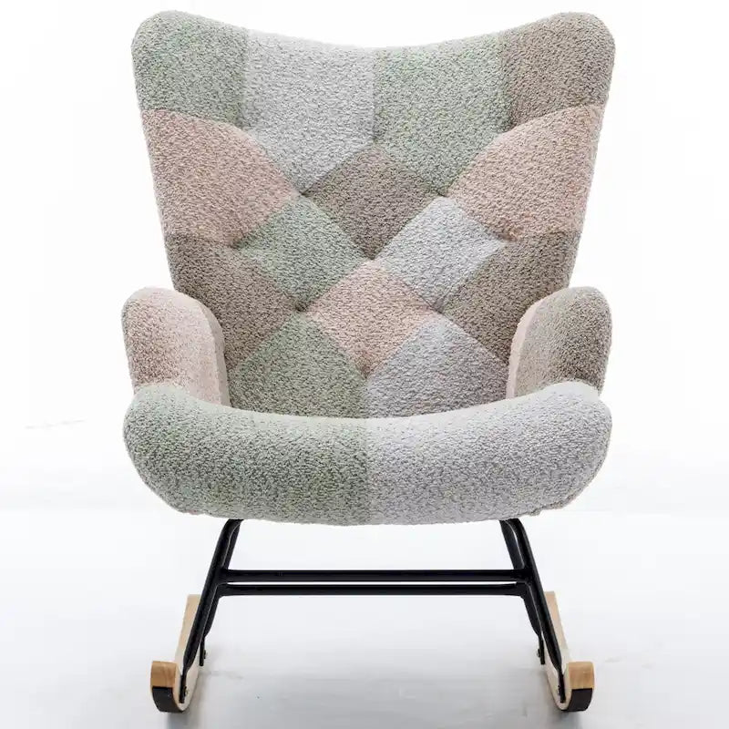 Multicolor Teddy 33.4  Rocking Chair with Glider