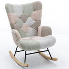 Multicolor Teddy 33.4  Rocking Chair with Glider