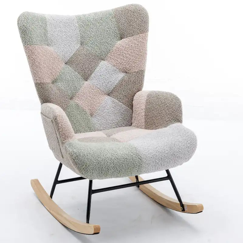 Multicolor Teddy 33.4  Rocking Chair with Glider