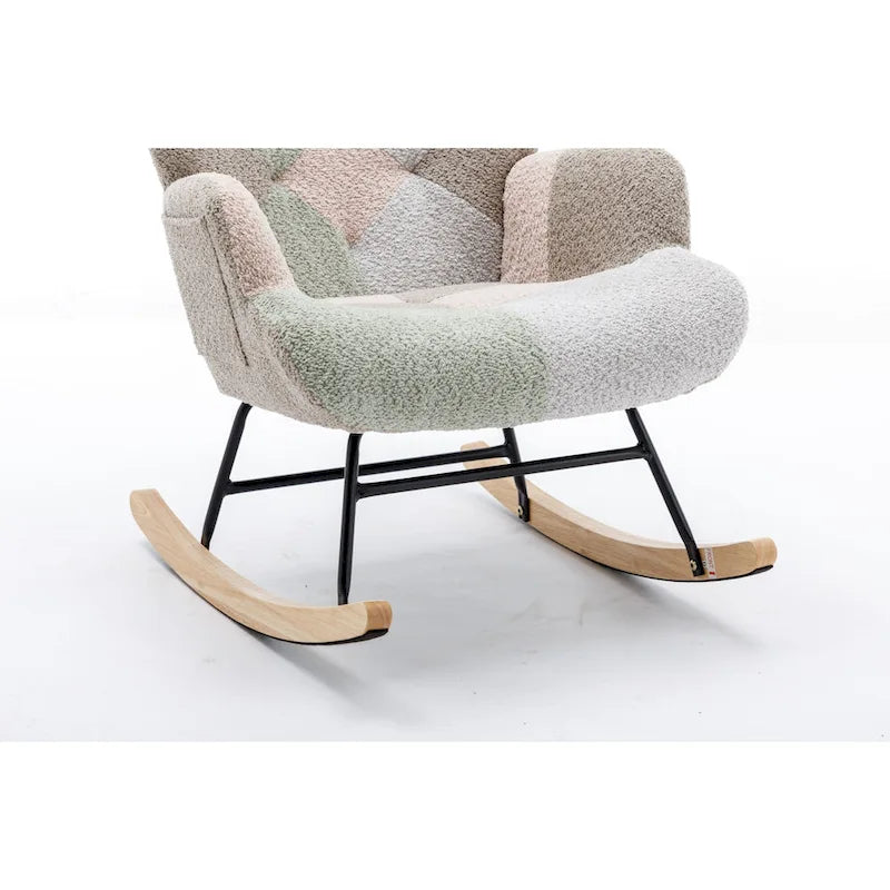 Multicolor Teddy 33.4  Rocking Chair with Glider