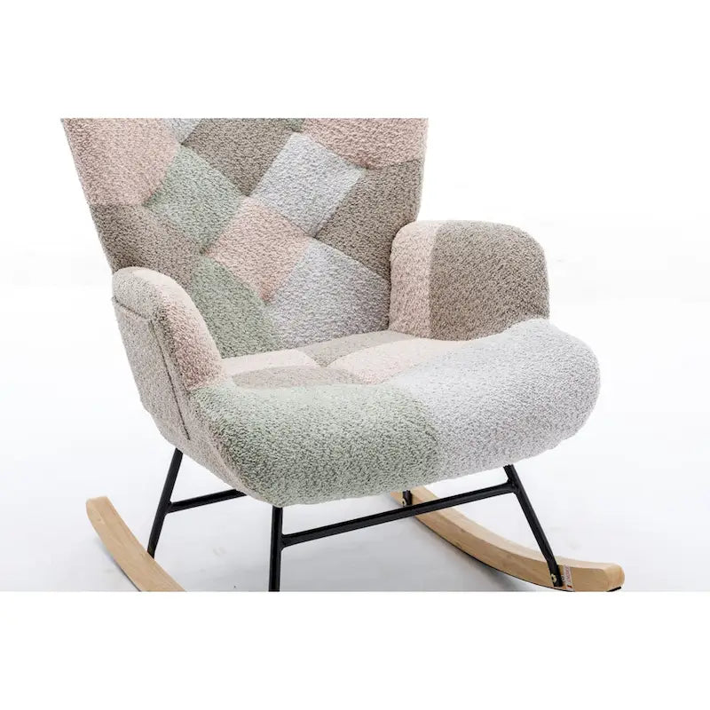 Multicolor Teddy 33.4  Rocking Chair with Glider