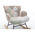 Multicolor Teddy 33.4  Rocking Chair with Glider