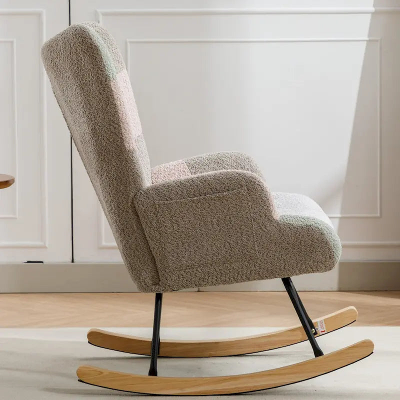 Multicolor Teddy 33.4  Rocking Chair with Glider