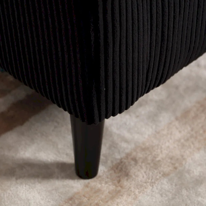Modern 24.8  Upholstered Barrel Chair with Wood Legs and Pillows for Living Room