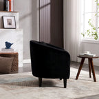 Modern 24.8  Upholstered Barrel Chair with Wood Legs and Pillows for Living Room