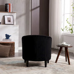 Modern 24.8  Upholstered Barrel Chair with Wood Legs and Pillows for Living Room