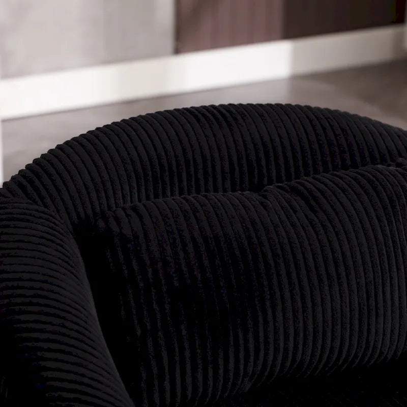 Modern 24.8  Upholstered Barrel Chair with Wood Legs and Pillows for Living Room