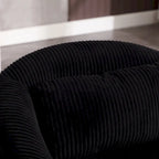 Modern 24.8  Upholstered Barrel Chair with Wood Legs and Pillows for Living Room