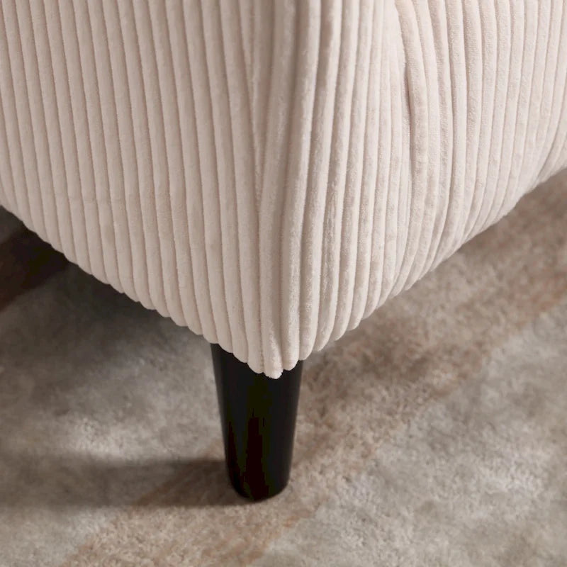 Modern 24.8  Upholstered Barrel Chair with Wood Legs and Pillows for Living Room
