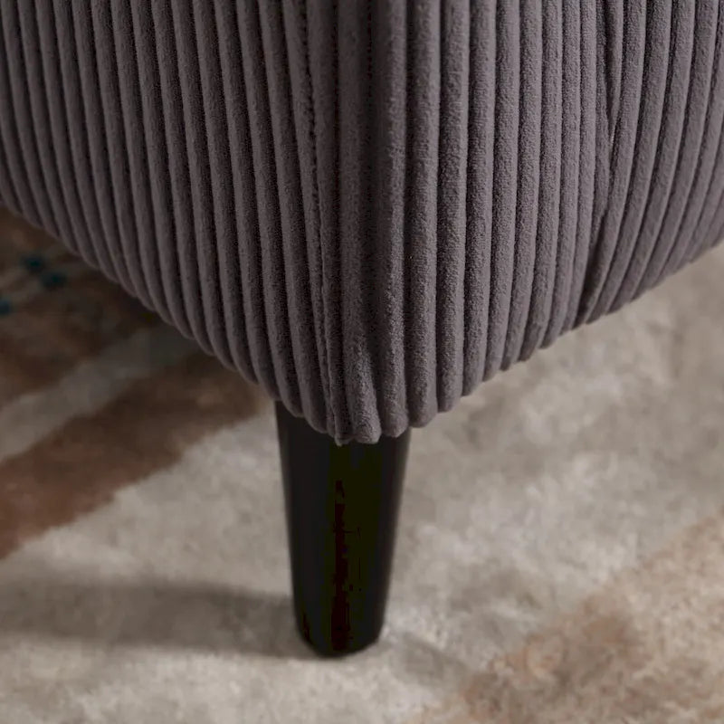 Modern 24.8  Upholstered Barrel Chair with Wood Legs and Pillows for Living Room