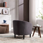 Modern 24.8  Upholstered Barrel Chair with Wood Legs and Pillows for Living Room