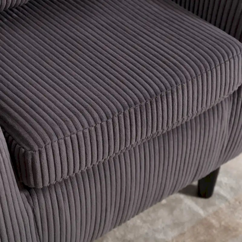 Modern 24.8  Upholstered Barrel Chair with Wood Legs and Pillows for Living Room