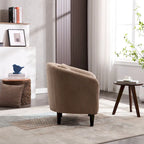 Modern 24.8  Upholstered Barrel Chair with Wood Legs and Pillows for Living Room