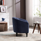 Modern 24.8  Upholstered Barrel Chair with Wood Legs and Pillows for Living Room