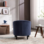 Modern 24.8  Upholstered Barrel Chair with Wood Legs and Pillows for Living Room