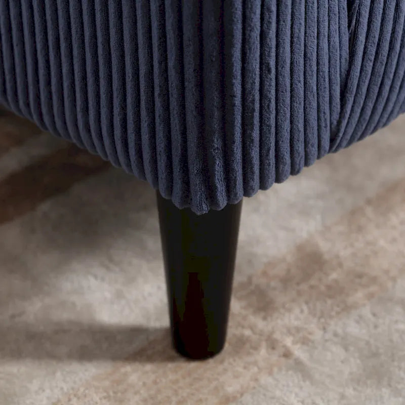 Modern 24.8  Upholstered Barrel Chair with Wood Legs and Pillows for Living Room