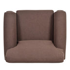 Brown Modern 37.4  Upholstered Accent Chair with Solid Wood Frame and Nailheads for Living Room