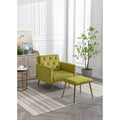 Olive Green 32.28  Tufted Accent Chair with Ottoman