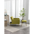 Olive Green 32.28  Tufted Accent Chair with Ottoman