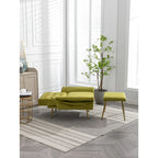 Olive Green 32.28  Tufted Accent Chair with Ottoman