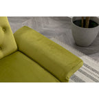 Olive Green 32.28  Tufted Accent Chair with Ottoman