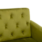 Olive Green 32.28  Tufted Accent Chair with Ottoman