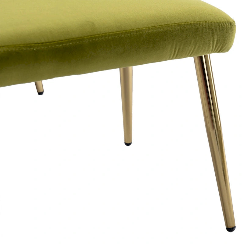 Olive Green 32.28  Tufted Accent Chair with Ottoman