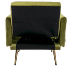 Olive Green 32.28  Tufted Accent Chair with Ottoman