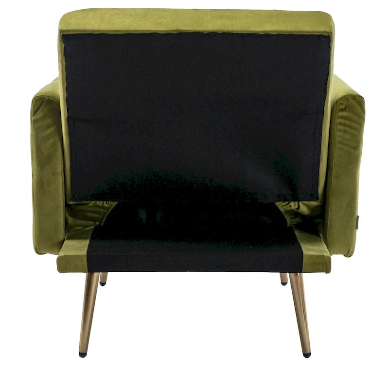 Olive Green 32.28  Tufted Accent Chair with Ottoman