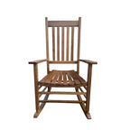 Brown 26.38  High Back Rocking Chair with Wood Frame