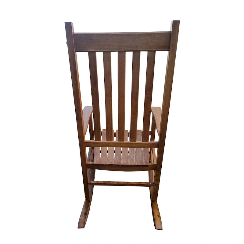 Brown 26.38  High Back Rocking Chair with Wood Frame