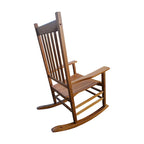 Brown 26.38  High Back Rocking Chair with Wood Frame