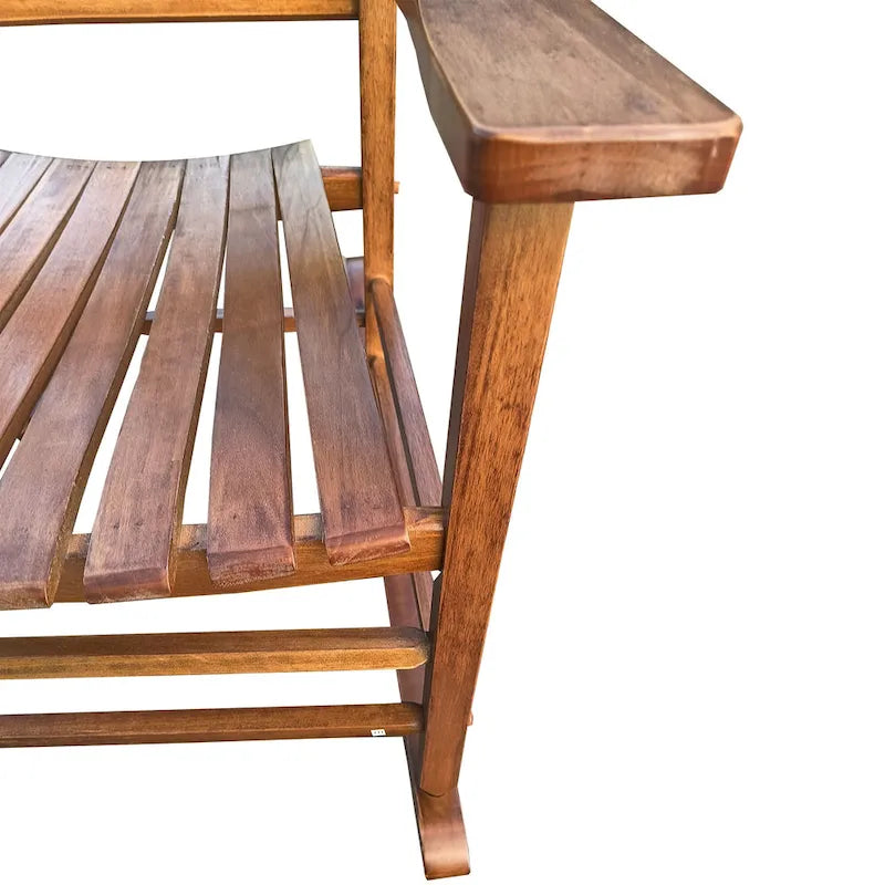 Brown 26.38  High Back Rocking Chair with Wood Frame