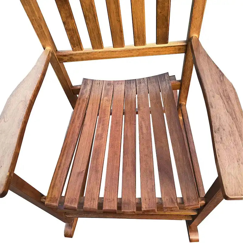 Brown 26.38  High Back Rocking Chair with Wood Frame