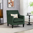 Emerald 26.77  Upholstered Arm Chair with Scooped Arms