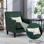 Emerald 26.77  Upholstered Arm Chair with Scooped Arms