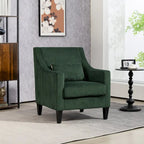 Emerald 26.77  Upholstered Arm Chair with Scooped Arms
