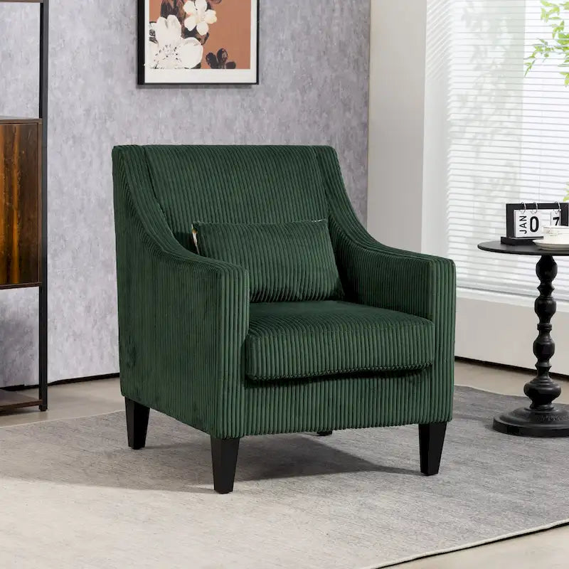 Emerald 26.77  Upholstered Arm Chair with Scooped Arms